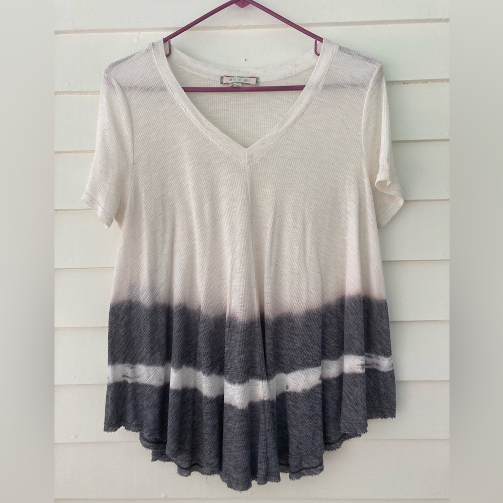 Anthropologie | eri + ali Dip-Dye Tee Blue Motif Size XS